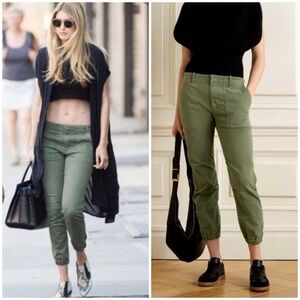 NILI LOTAN CARGO FRENCH MILITARY PANT in Khaki Green SZ US 4